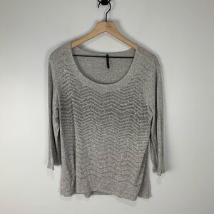 Bleeker & McDougal Embellished Blouse Grey L